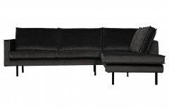 BERLIN SOFA CORNER RIGHT VELVET ANTRACIT 